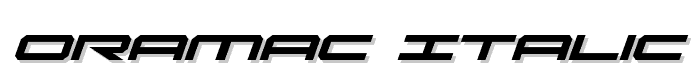 Oramac Italic font